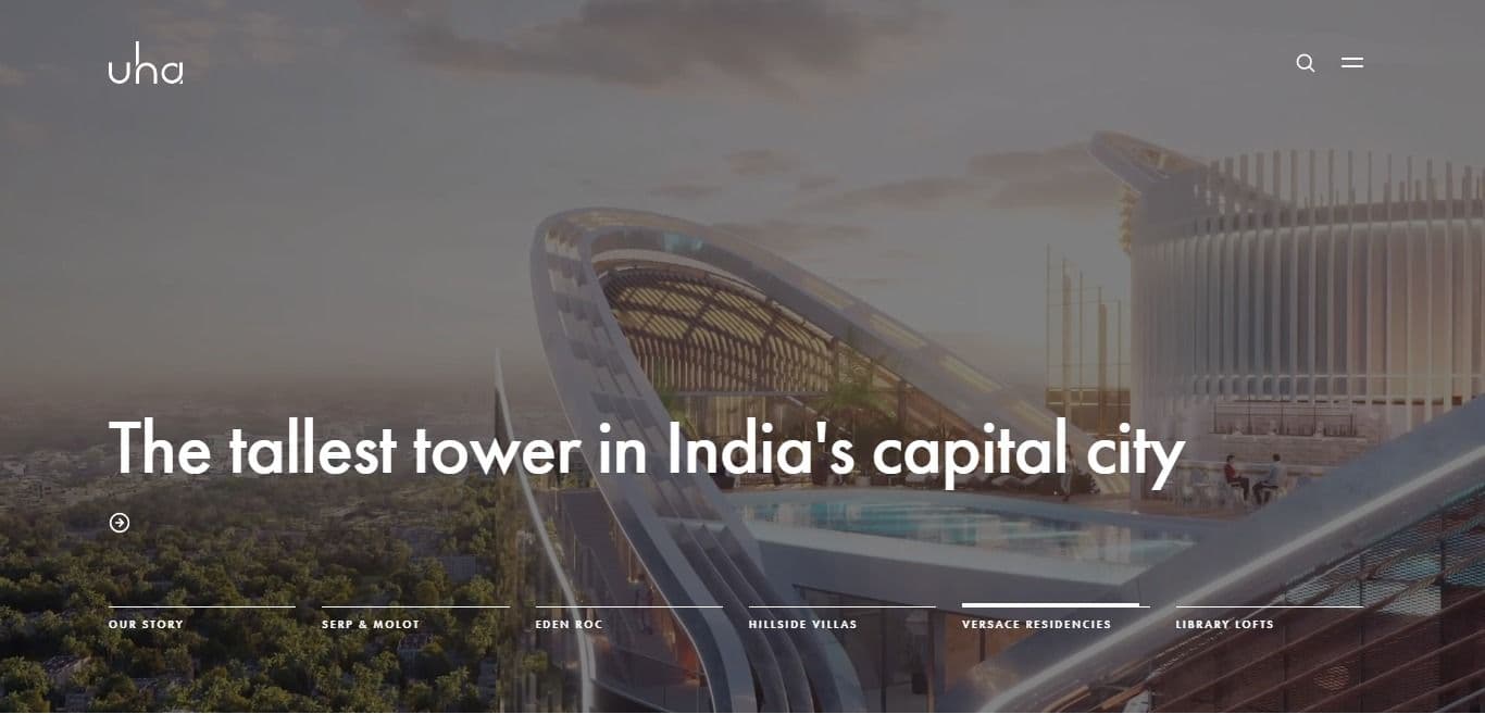 uha global Architekturbüro Website Inspiration