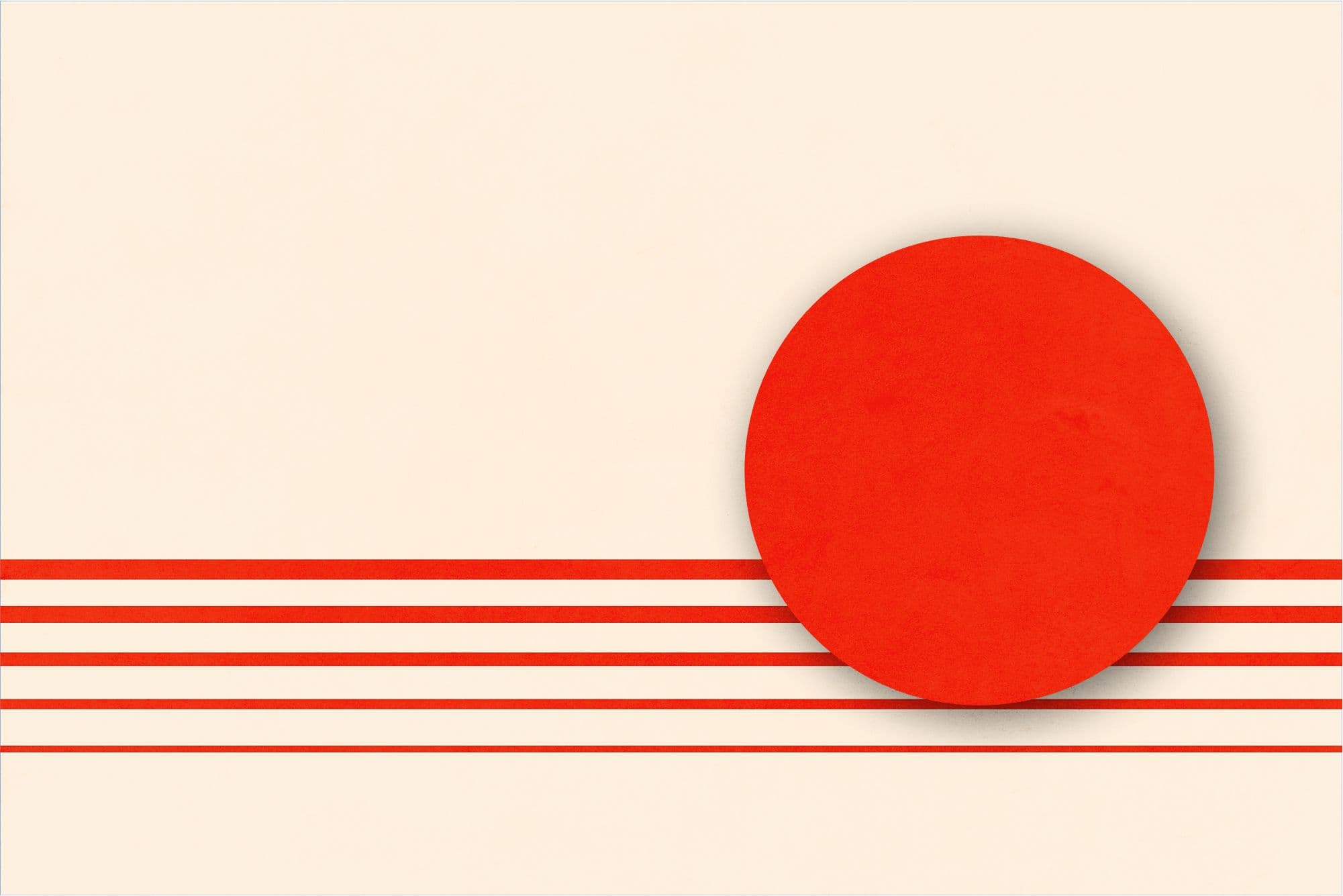 Ein Bild mit der Farbkombination Zartes Cremeweiß und Leuchtendes Korallenrot