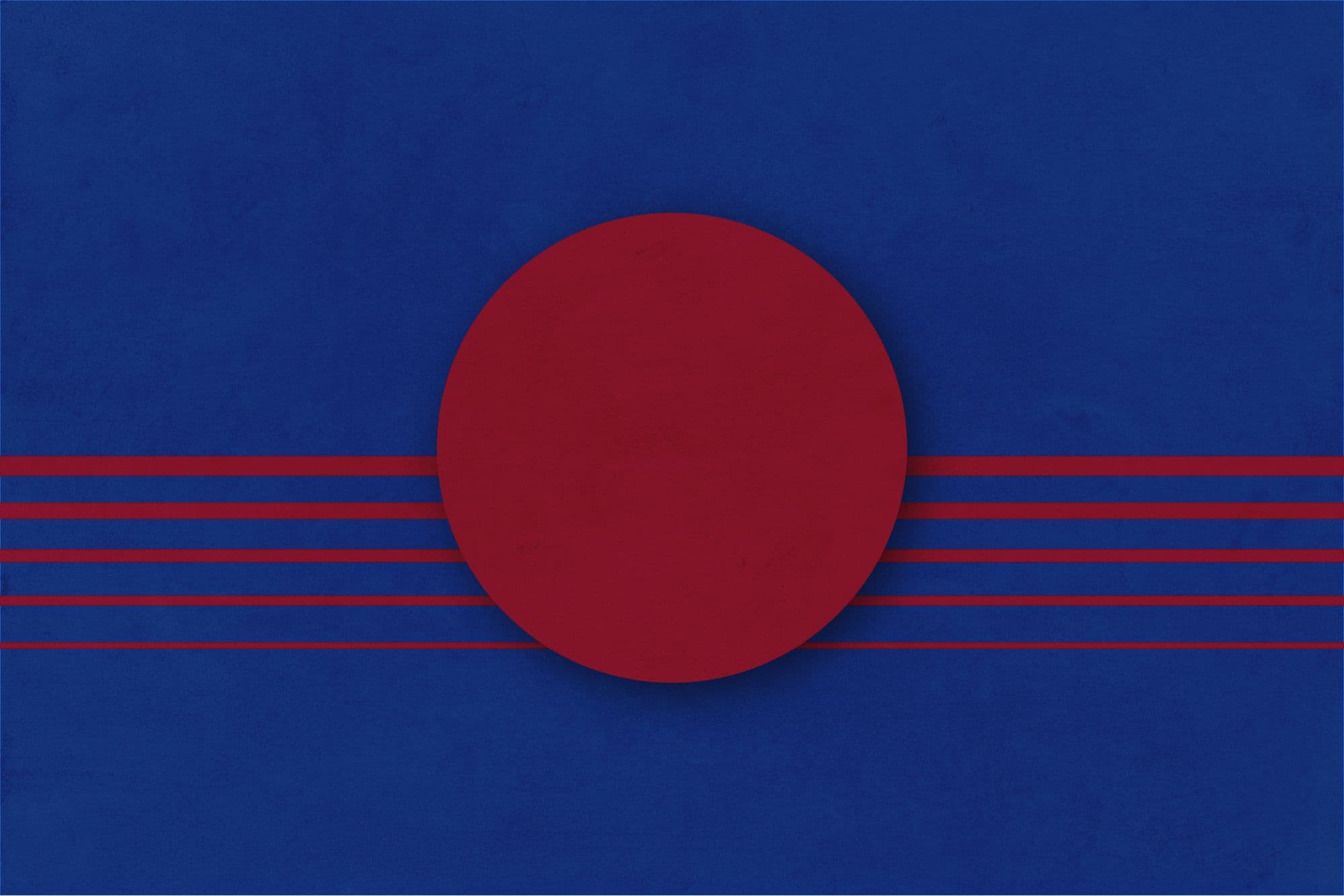 Ein Bild mit der Farbkombination Tiefes Indigoblau und Intensives Burgunderrot