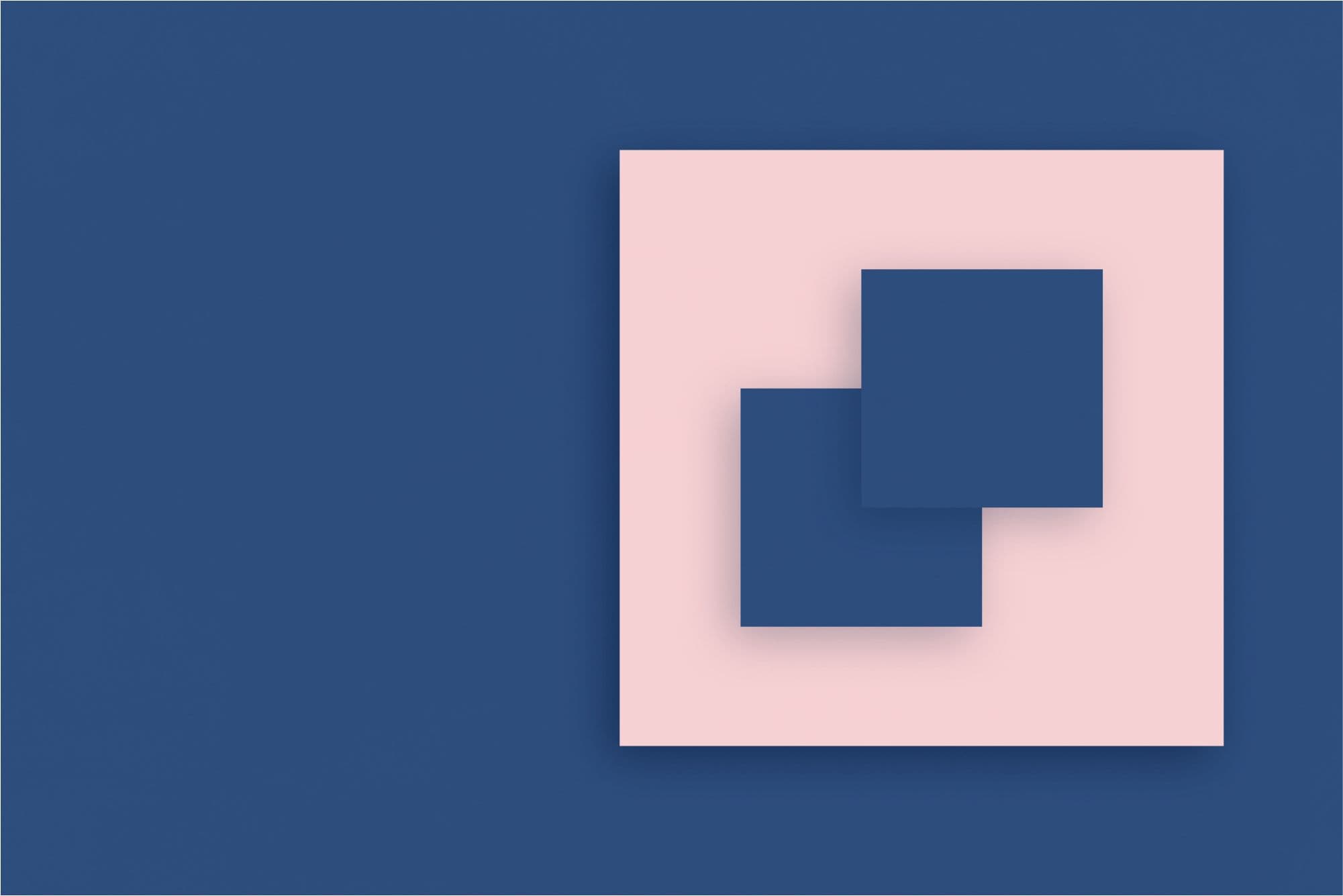 Ein Bild mit der Farbkombination Kühles Azurblau und Zartes Rosé