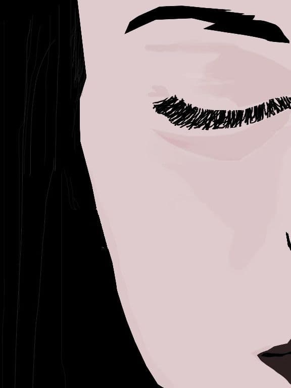 Illustration eine Gesichtshälfte für das Referenzprojekt 'Depression Ende' - Beispiel für die hochwertige Bildwelt des Webdesigns