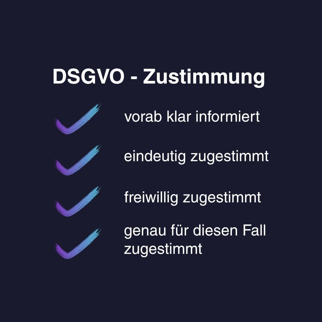 DSGVO - Zustimmung - Kriterien