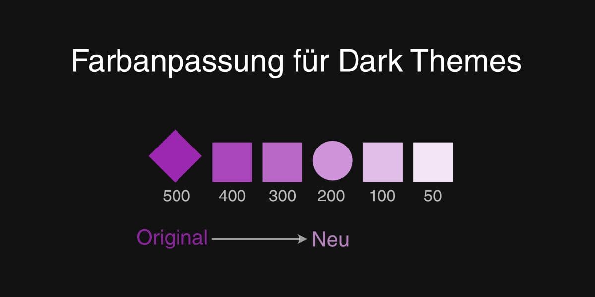Dark Mode Farbanpassung