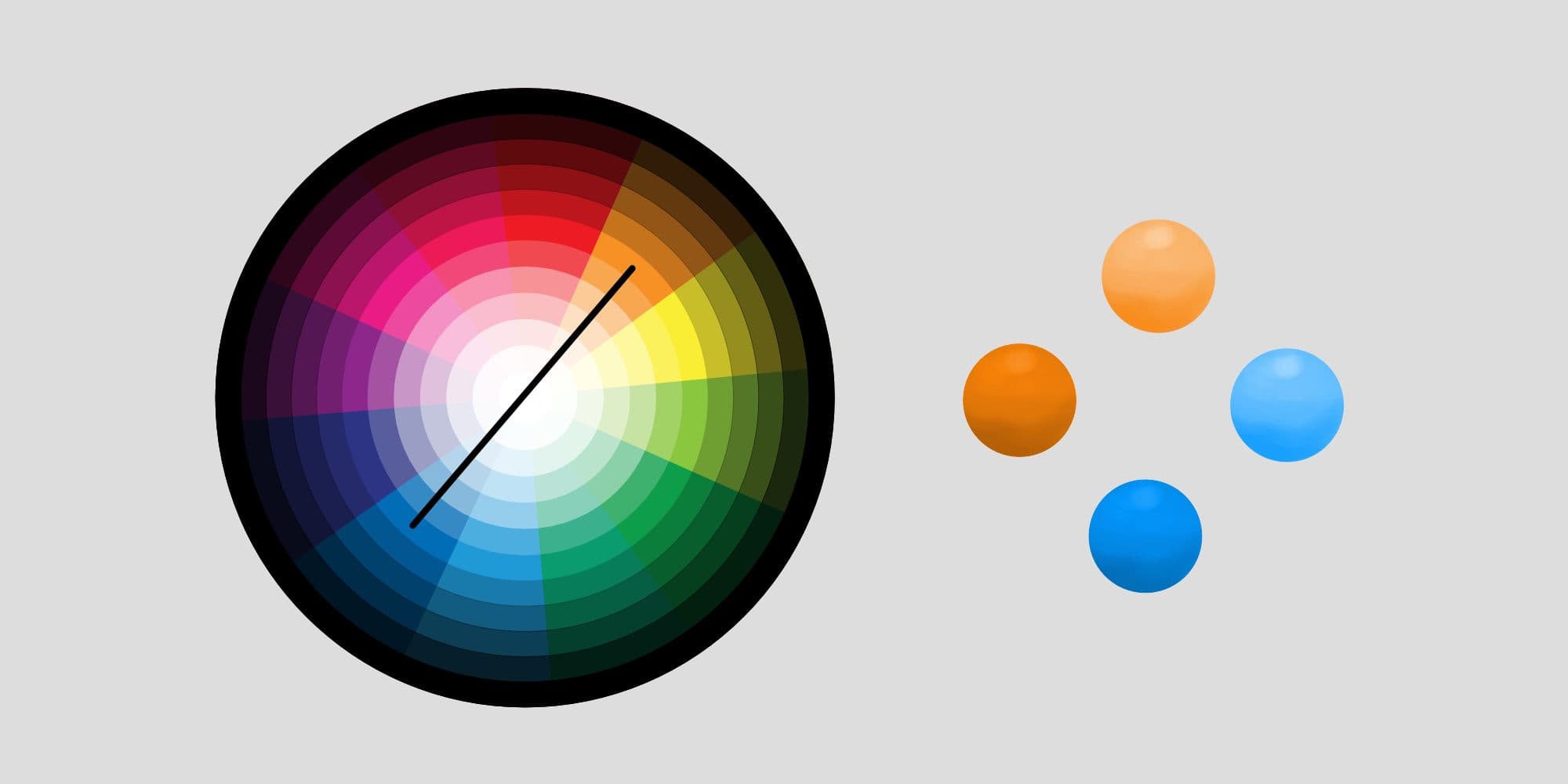 Farbharmonie - harmonischer Zweiklang