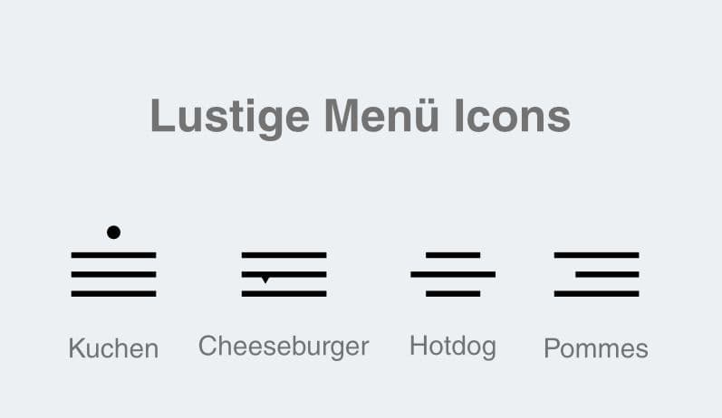 Lustige Website Menu Icon