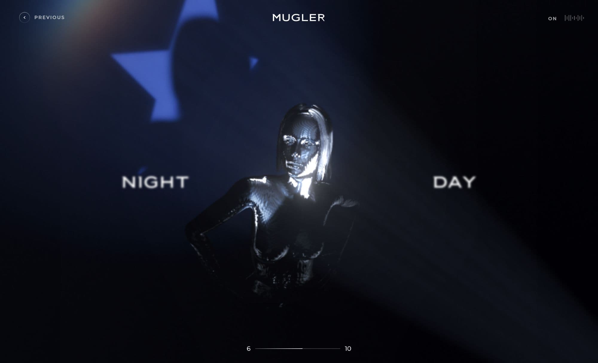 Mugler Website Screenshot 3D Webdesign