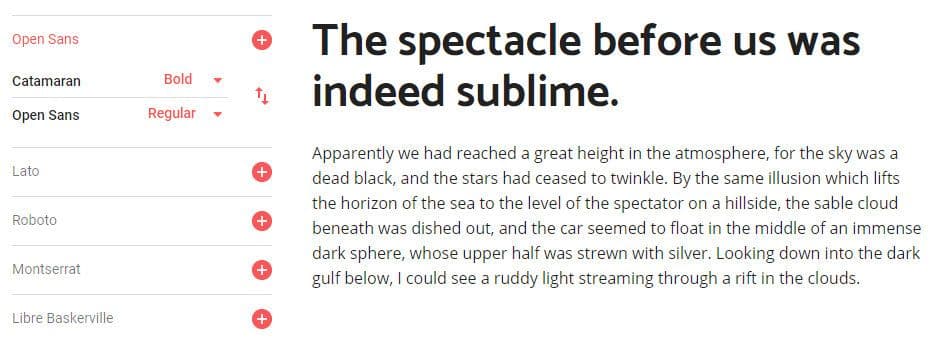 Catamaran - die 10 besten Google Fonts