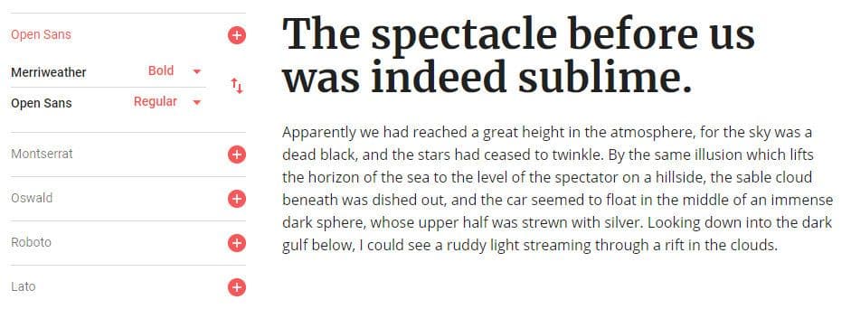 Merriweather - eines der 10 besten Google Fonts