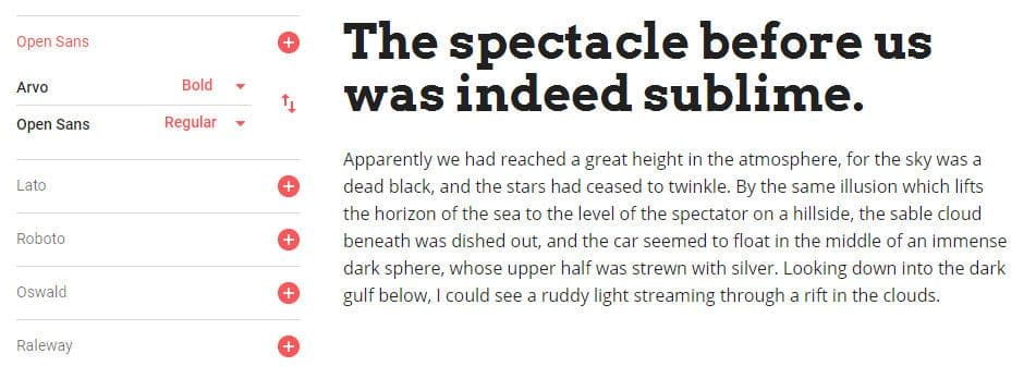 Die 10 besten Google Fonts - Arvo