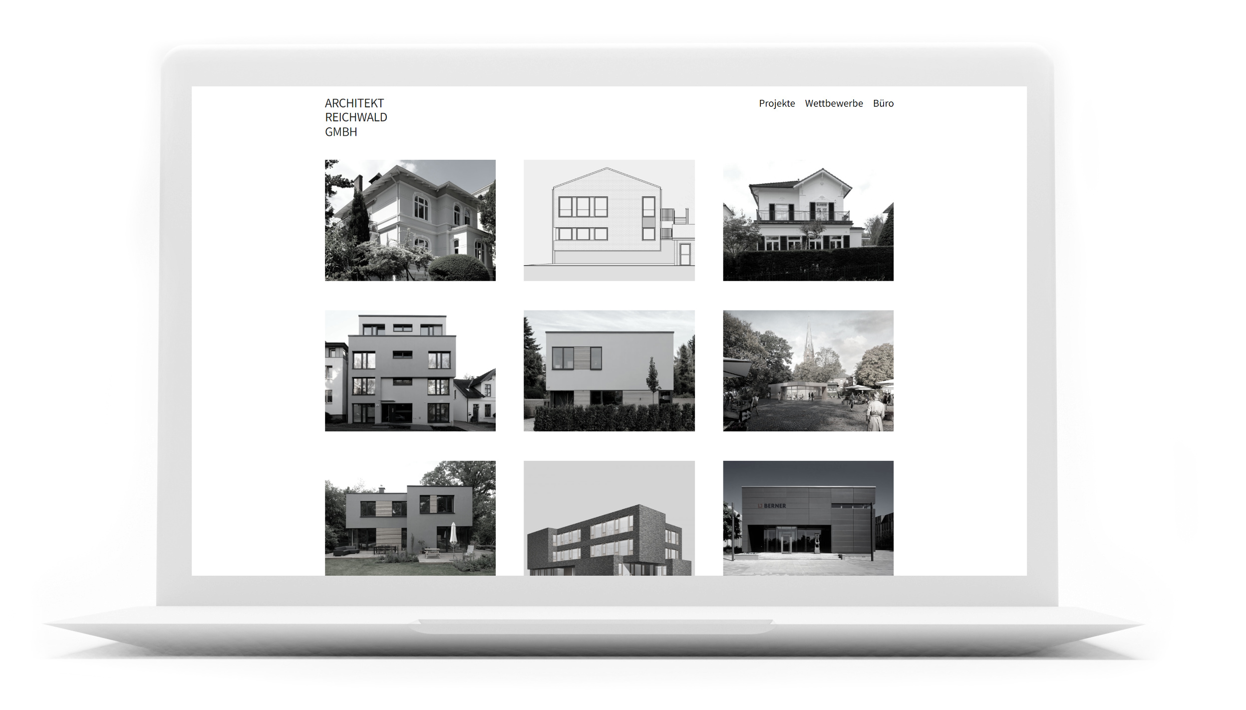 Architektenwebsite Leif Reichwald auf Mac
