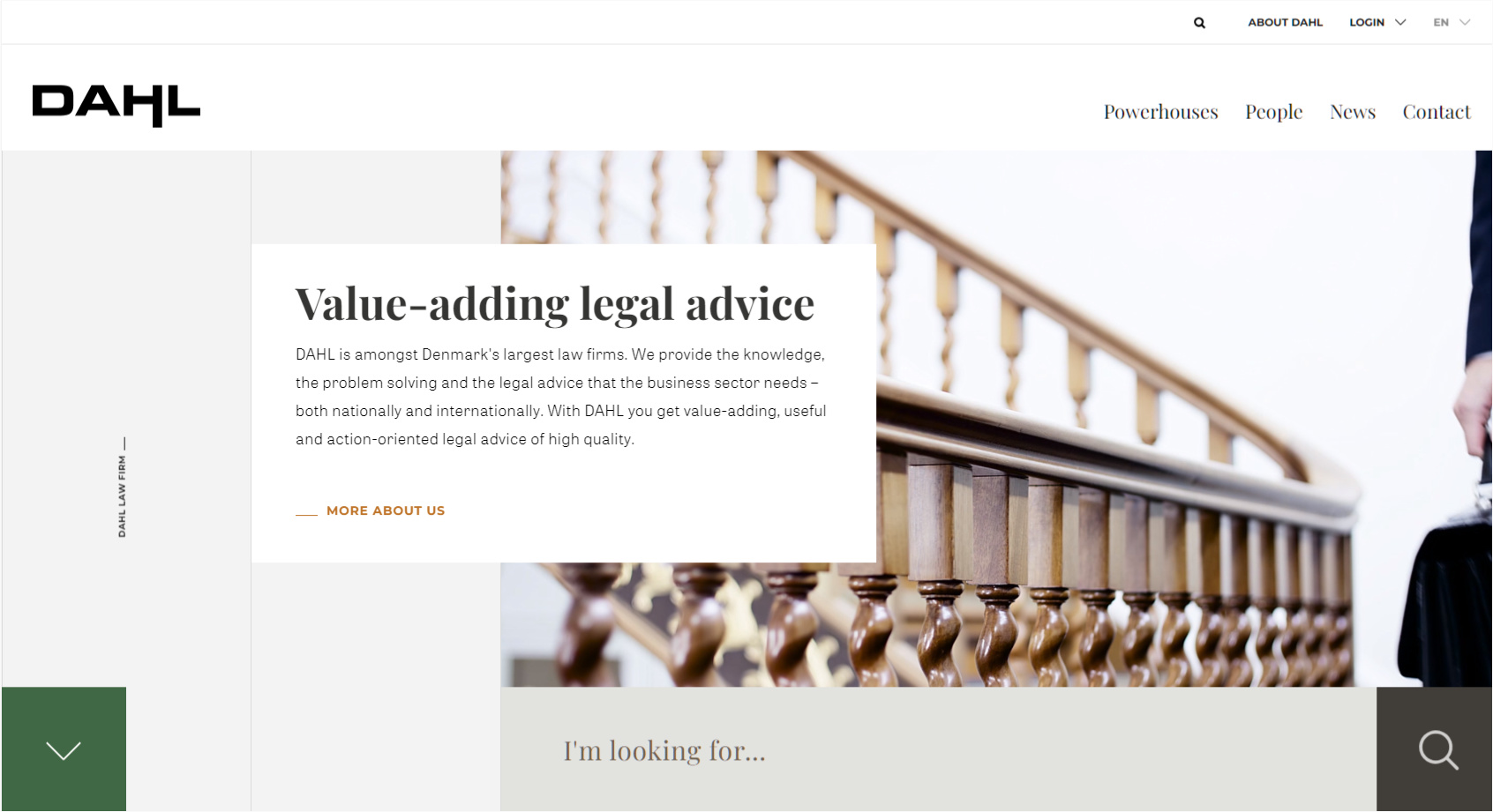 DAHL - Website als Webdesign Inspiration für Anwälte