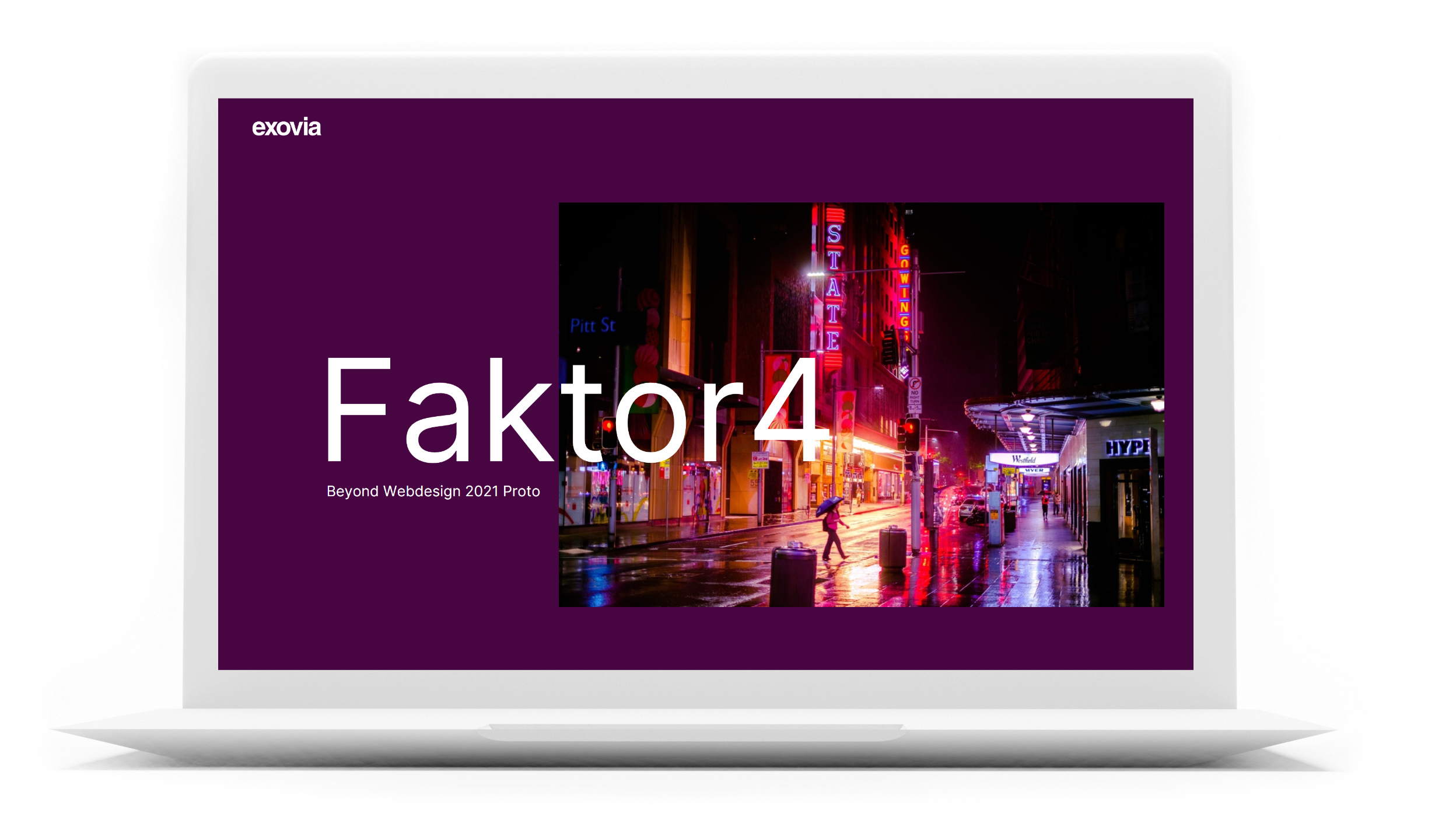Webdesign Faktor4 auf Laptop