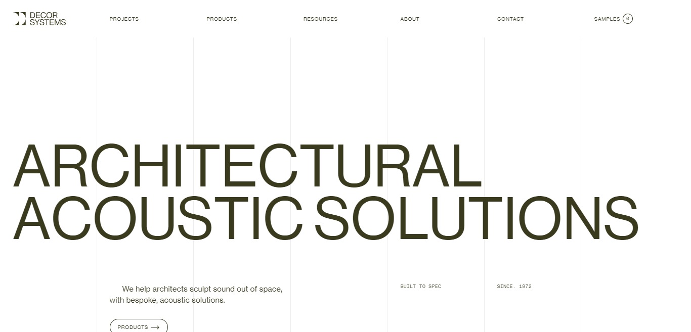 Decor Systems Architektur Website Inspiration