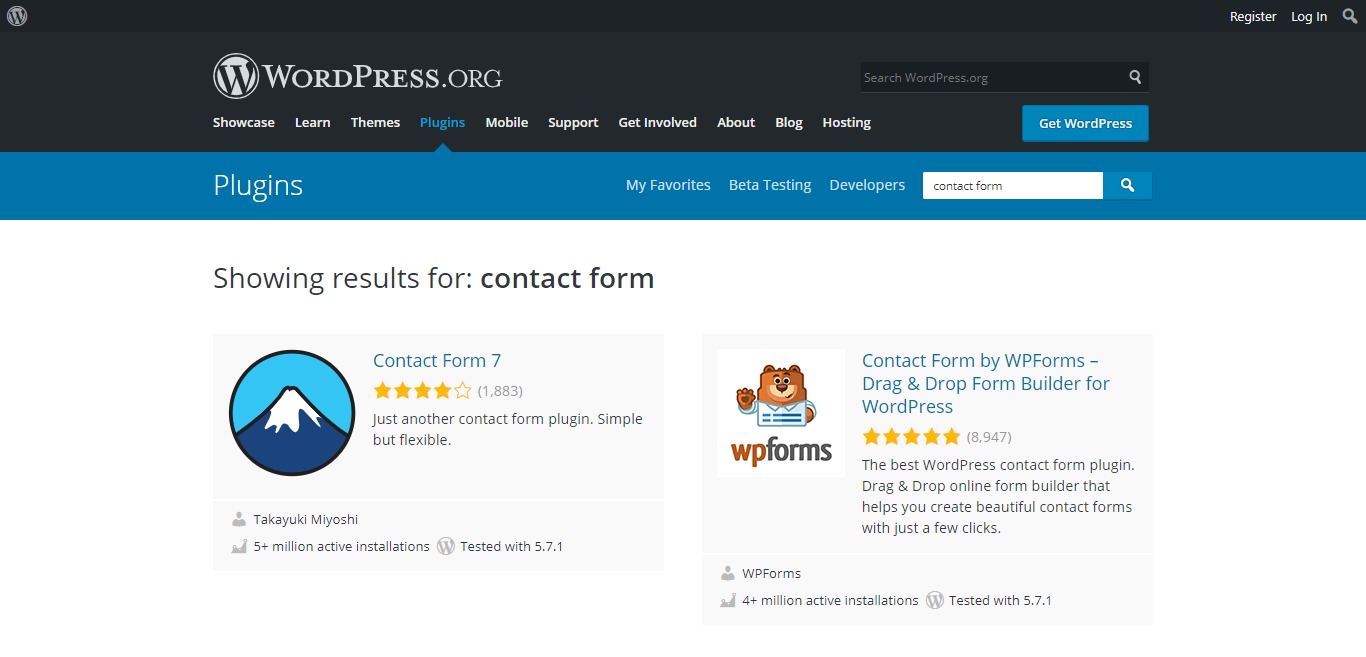 WordPress Kontaktformular Plugin