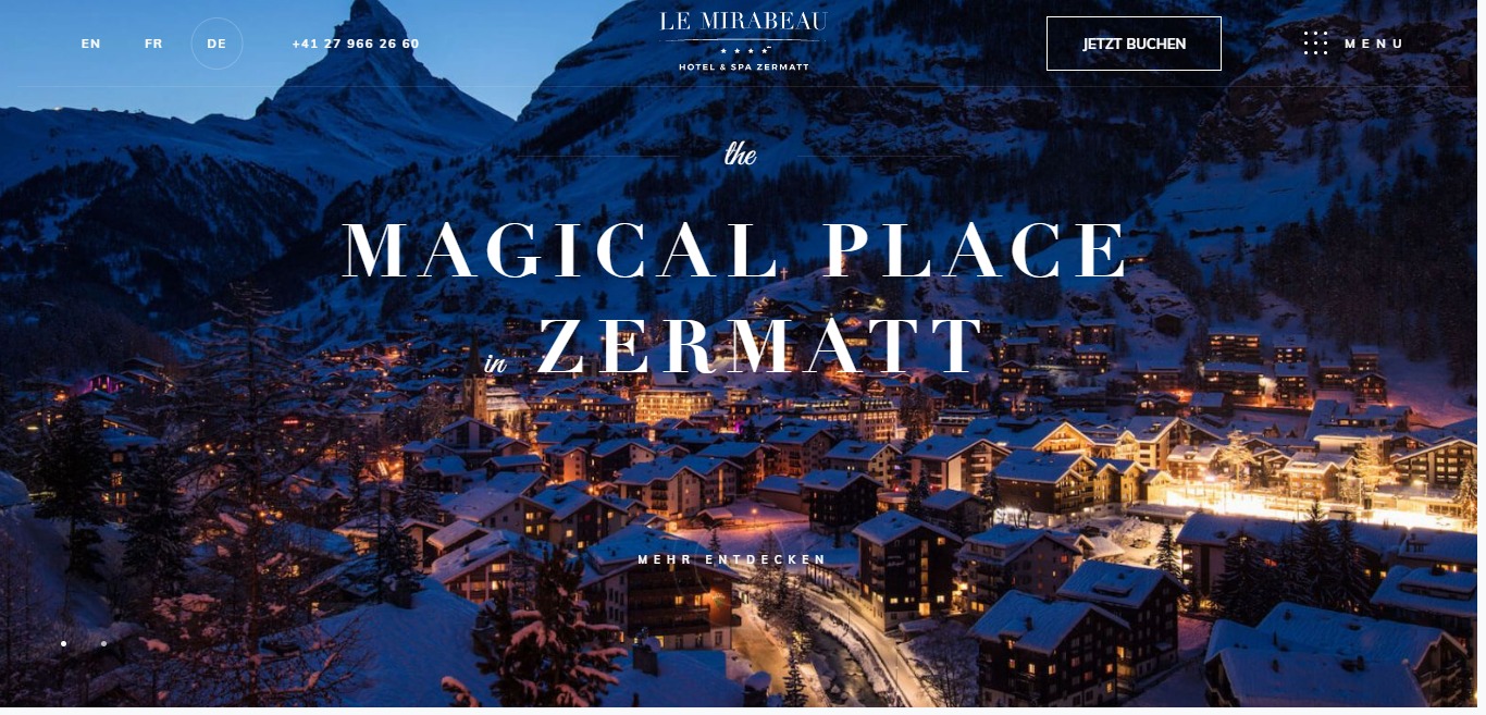 Die besten Webseiten - Le Mirabau Hotel Zermatt
