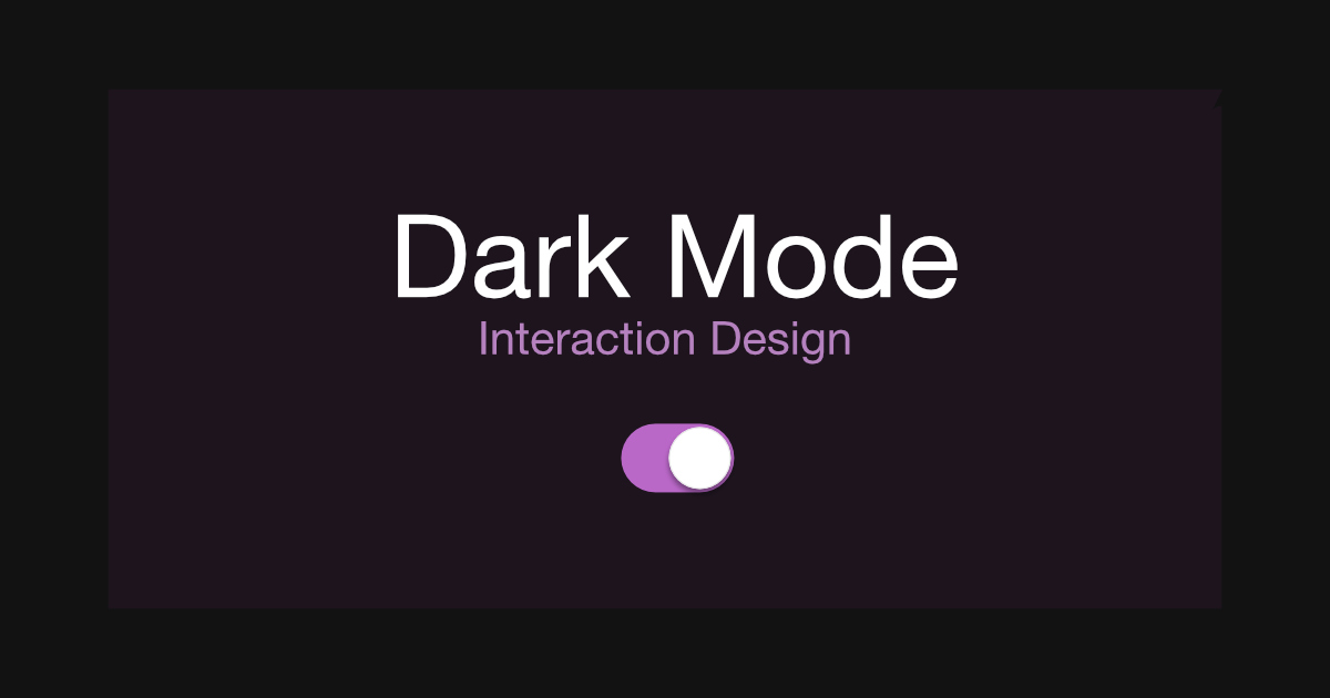 Dark Mode Interaktion