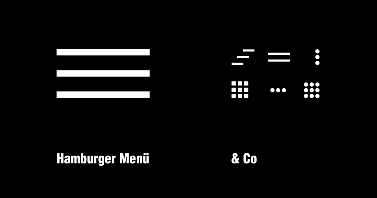 Hamburger Icon als Website Menu Icon