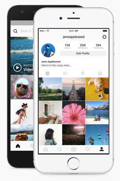 Mobile App Beispiel Instagram