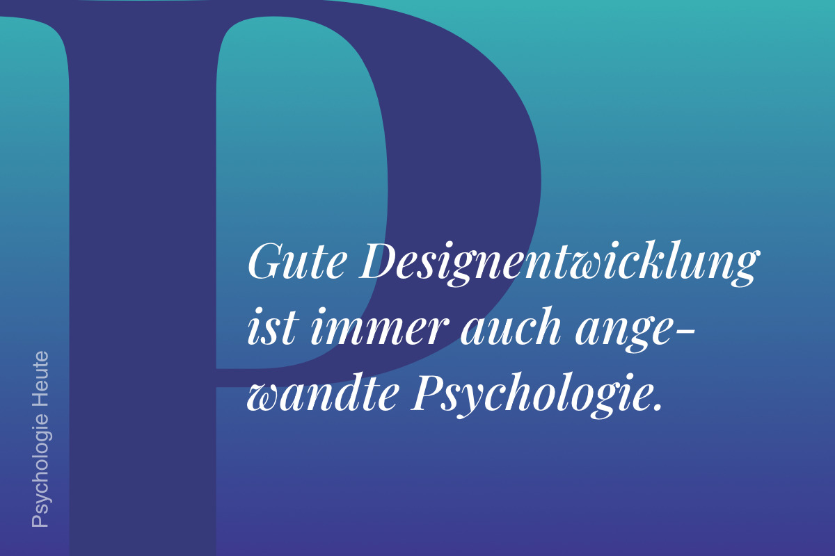 Webdesign - Zitat zu Design und Psychologie
