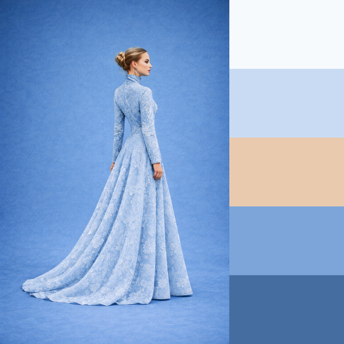 Coole Farbkombination - Eisblau und Sandbeige