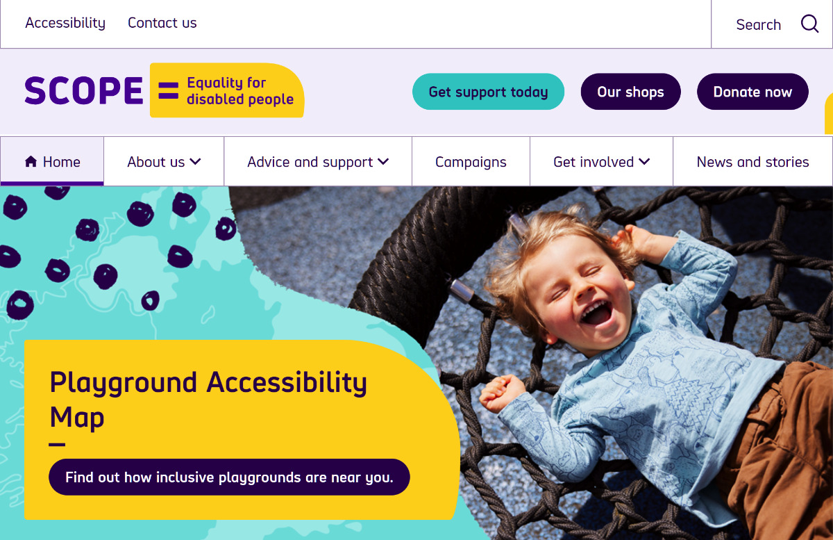 Scope Accessibilty - Website Screenshot