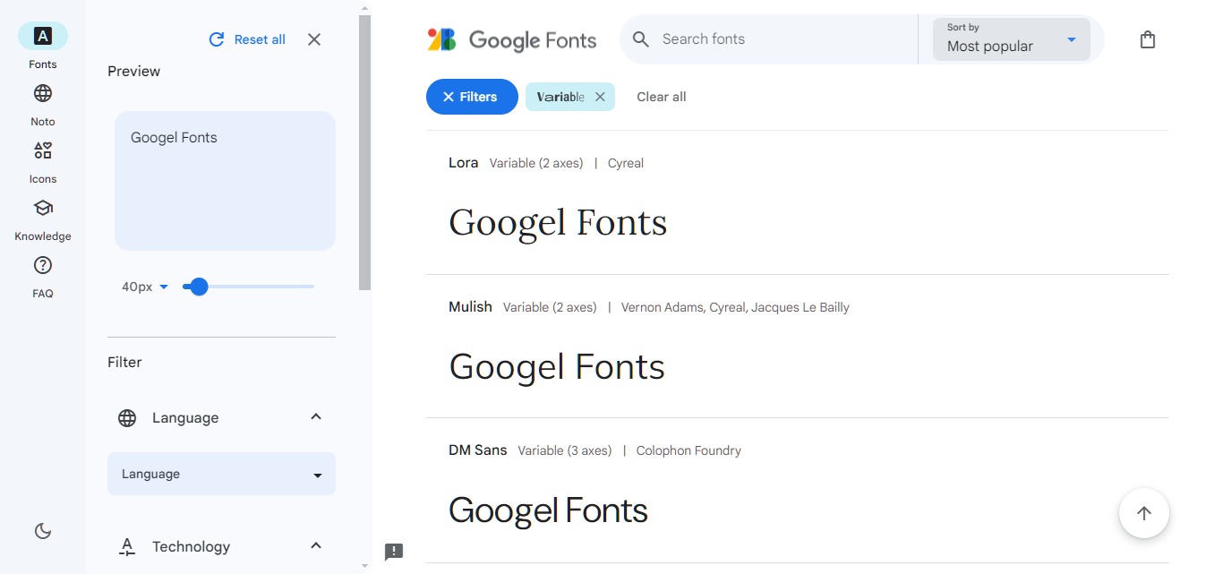 Webfonts - Google Fonts