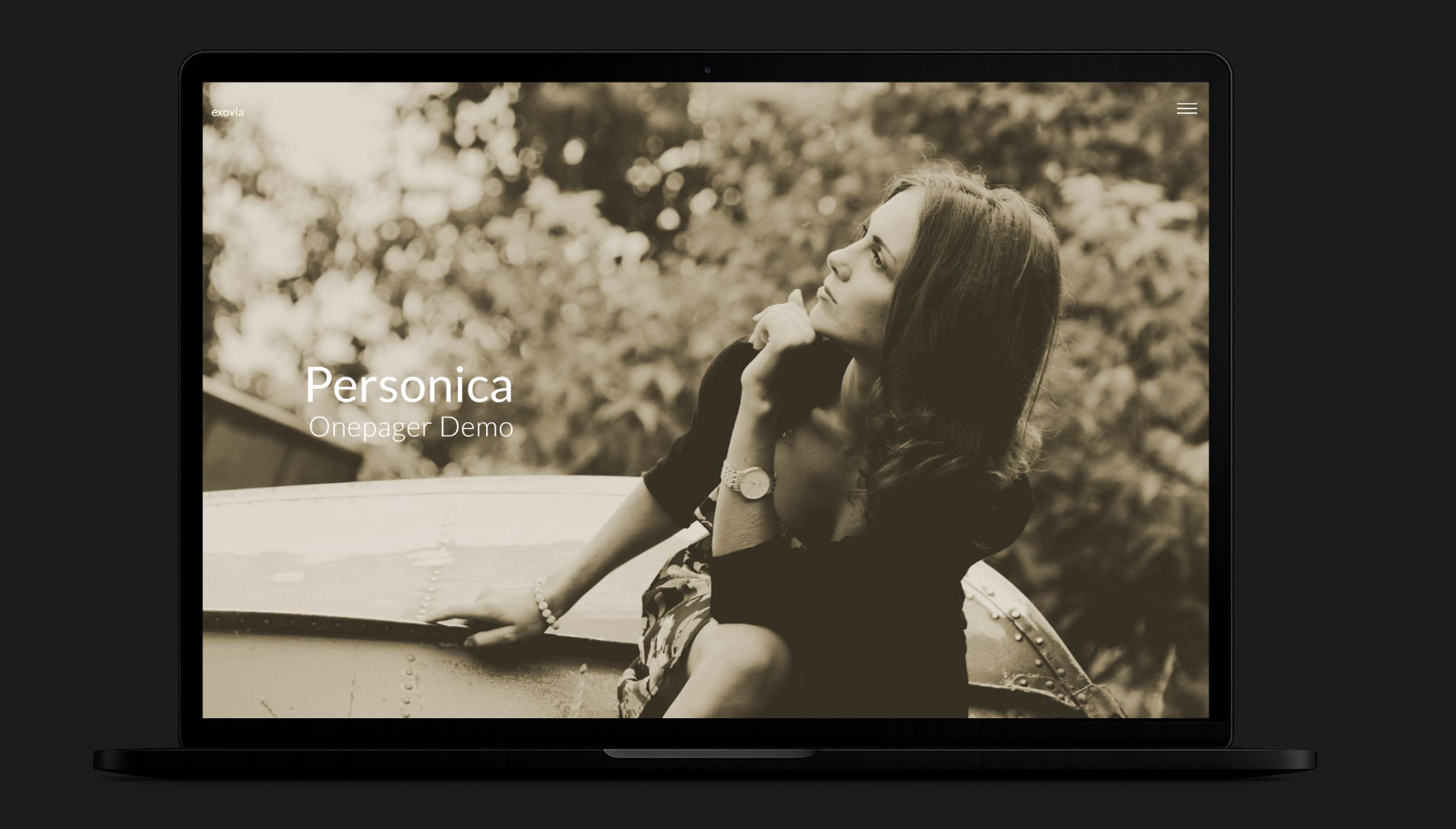 Personica - ein Onepager Referenzprojekt von exovia