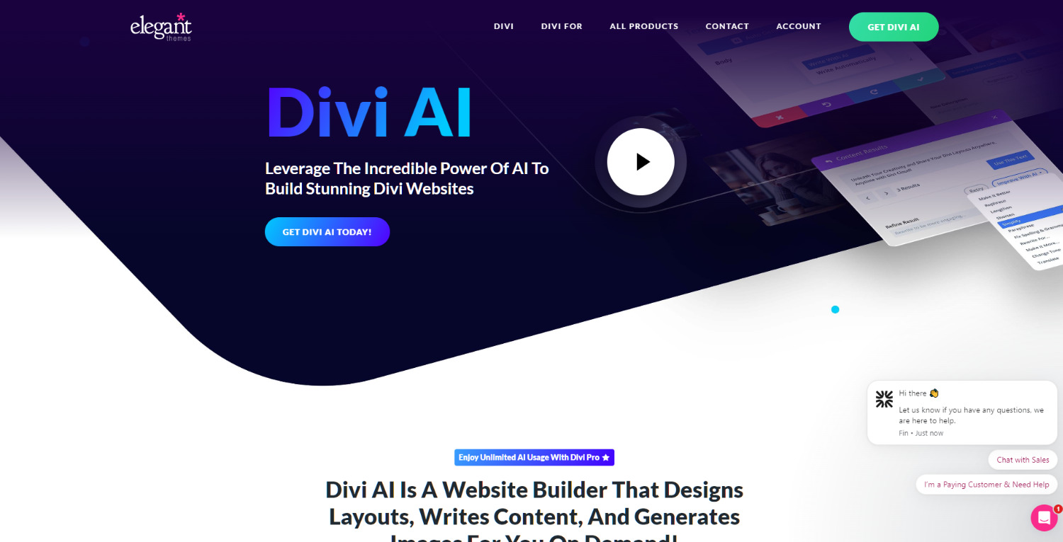 KI Website Builder Divi ai