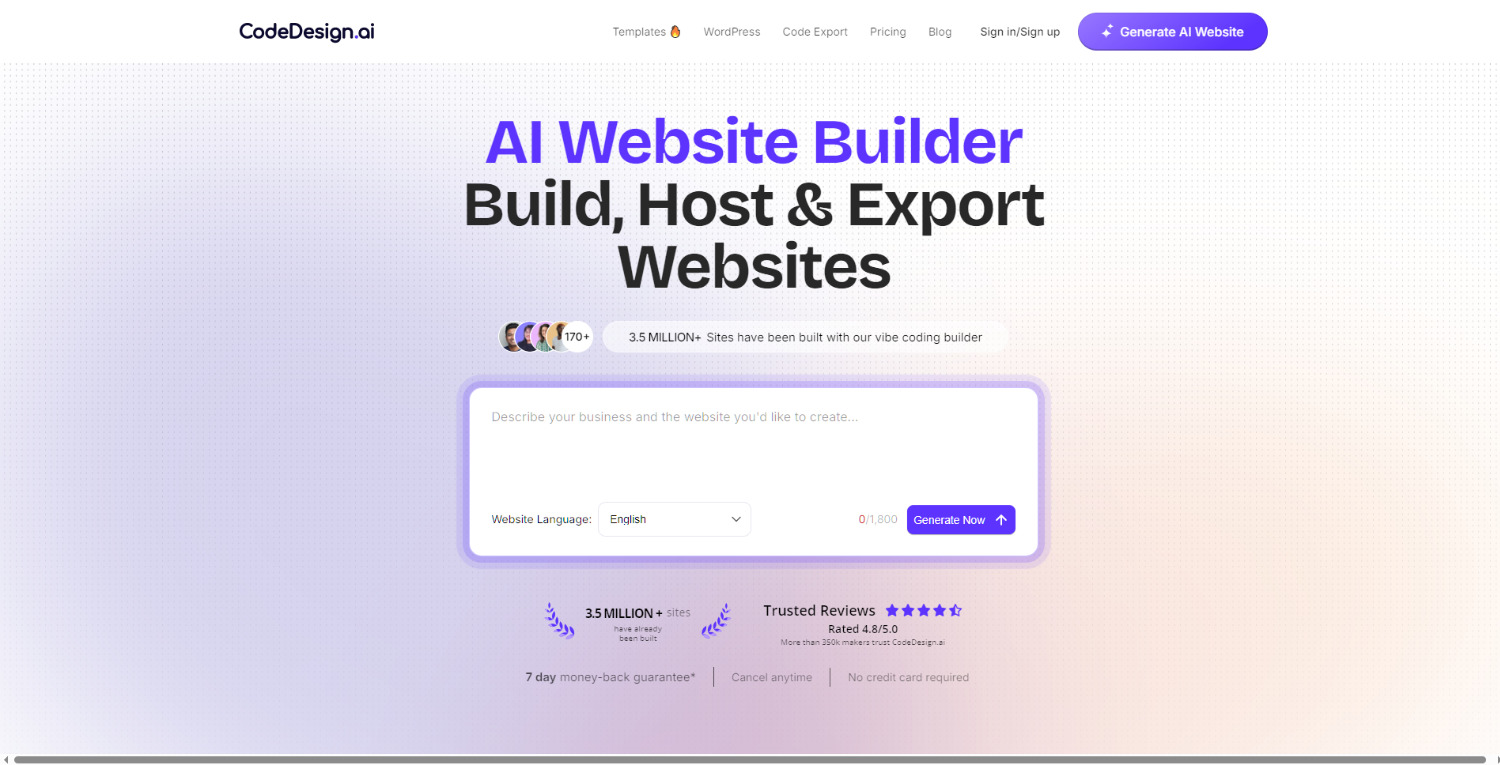 KI Website erstellen mit CodeDesign