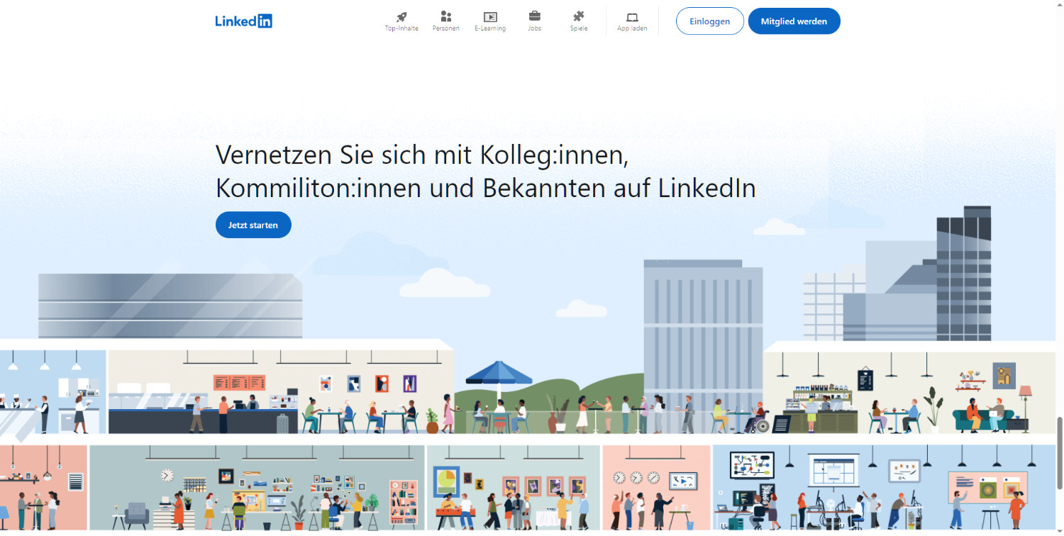 Website ankündigen über LinkedIn