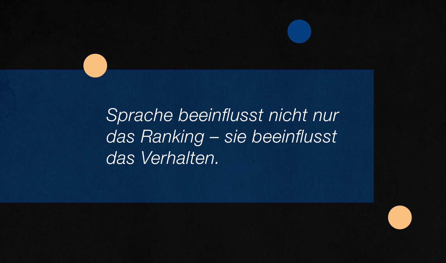 Mehrsprachige Website - Wirkung von Sprache